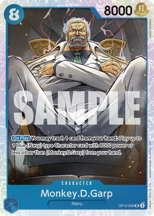 Monkey.D.Garp SR One Piece Legacy of The Master OP12-056 Raw