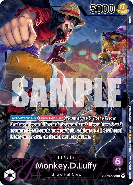 Monkey.D.Luffy L AA OP05-060 PSA Magazine Promo ONE PIECE! Raw
