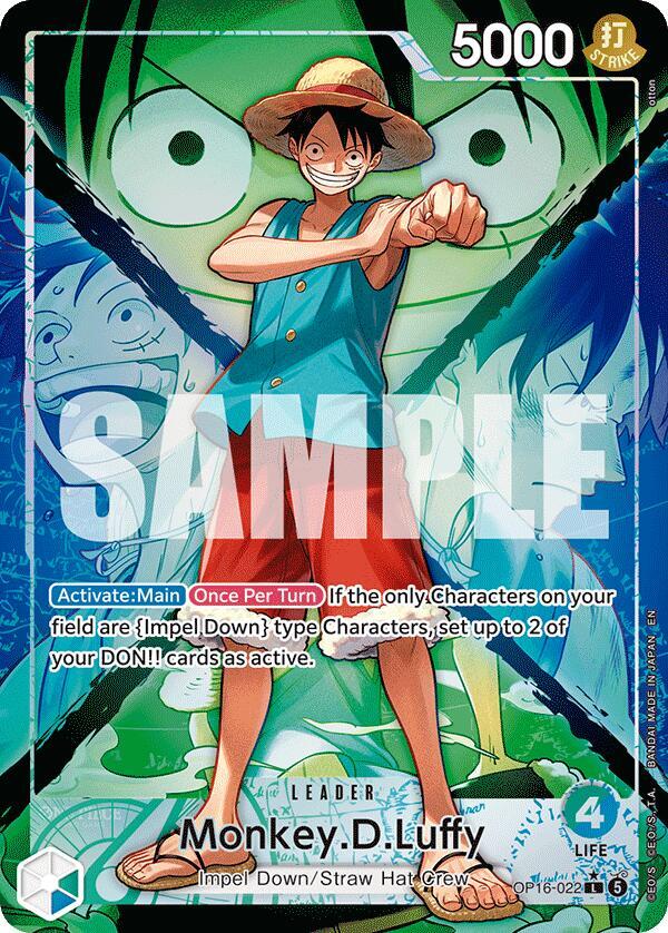 Monkey.D.Luffy L AA OP16-022 The Time of Battle ONE PIECE! Raw