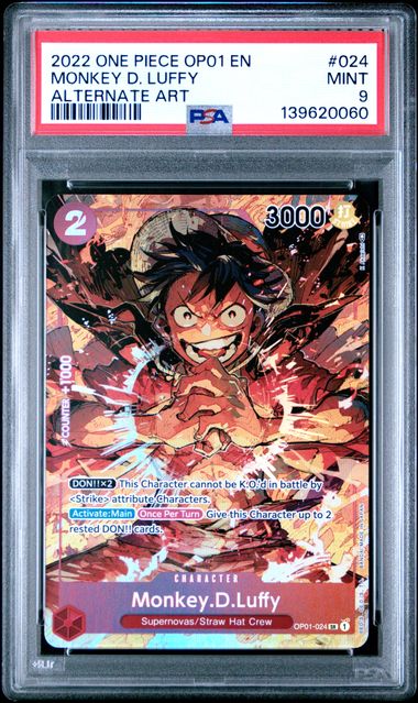Monkey.D.Luffy Alt Art OP01 024 Romance Dawn PSA Graded