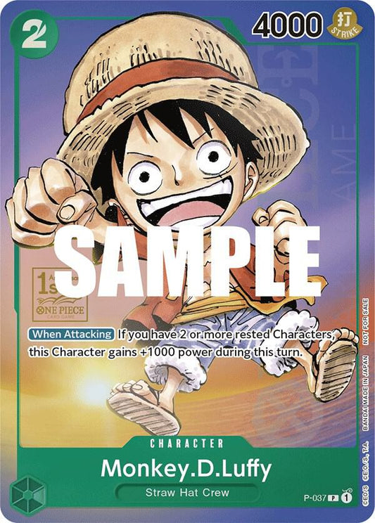Monkey.D.Luffy P-037 1st Anniversary Promo Piece Raw