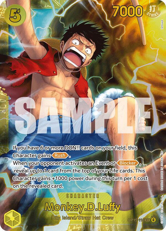 Monkey.D.Luffy SEC OP15-119 ONE PIECE! Adventure's on Kami's Island Raw