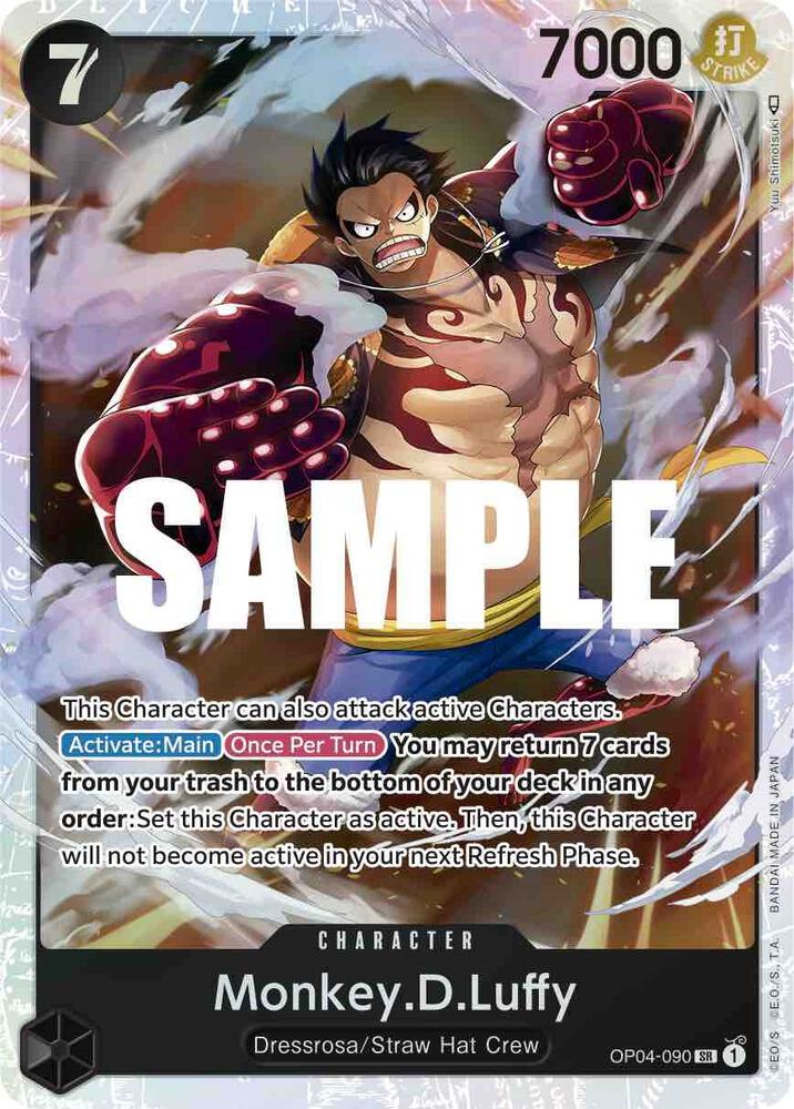 Monkey.D.Luffy SR OP04-090 Kingdoms of Intrigue One Piece Raw