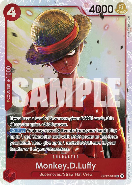 Monkey.D.Luffy SR OP12-015 ONE PIECE! Legacy of The Master Raw