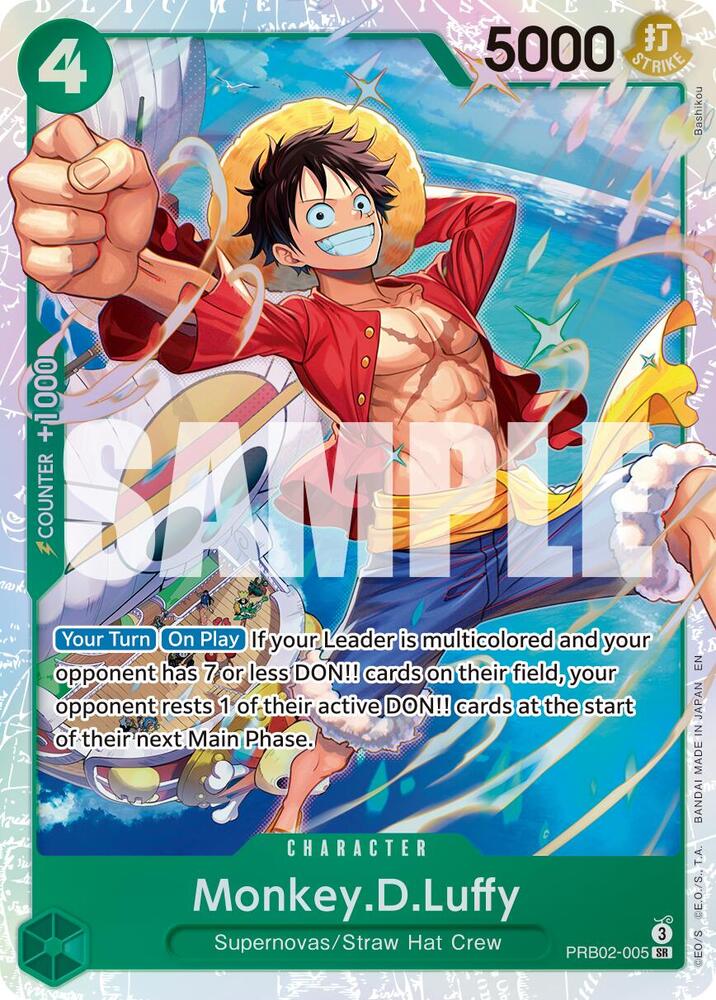 Monkey.D.Luffy SR PRB02-005 ONE PIECE! Premium Booster The Best Vol.2 Raw