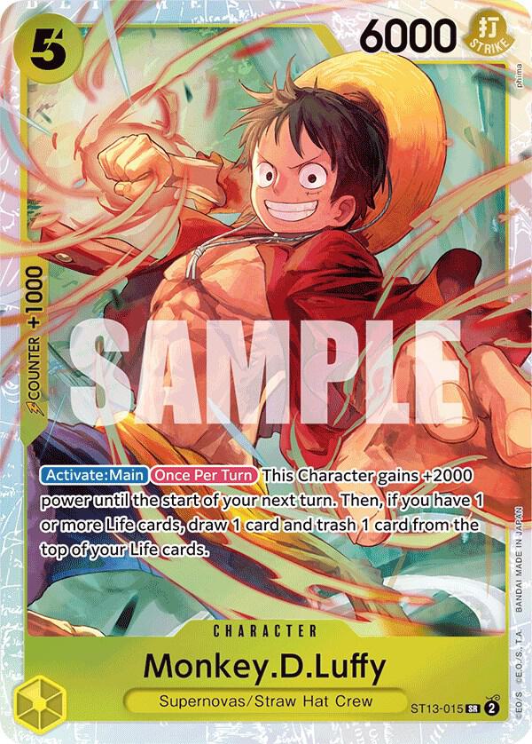 Monkey.D.Luffy SR ST13-015 Ultra Deck 3 Brothers ONE PIECE! Raw