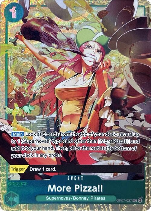More Pizza!! Alternate Art OP07-037 500 Years in The Future One Piece Raw