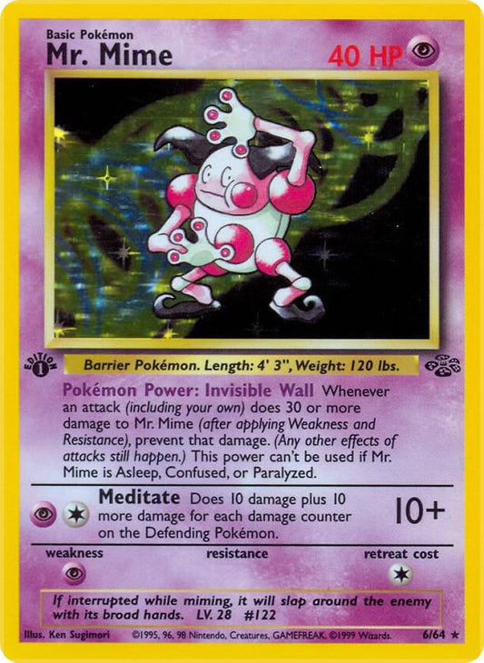 Mr.Mime Holo 6/64 Pokémon Jungle Raw