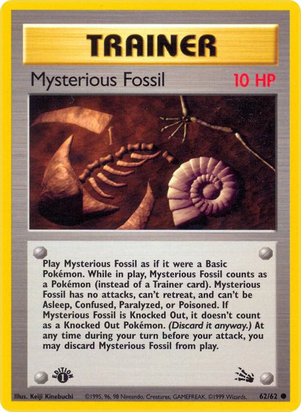 Mysterious Fossil 62/62 Pokémon Fossil Raw