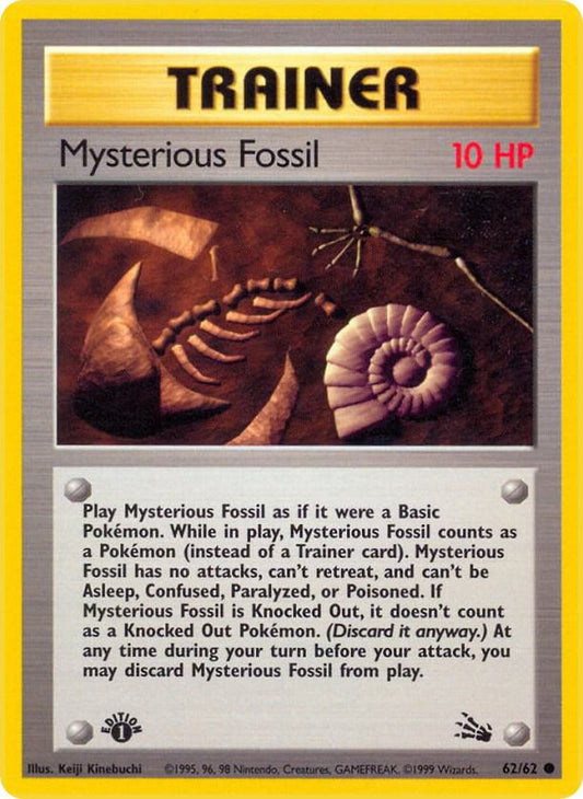 Mysterious Fossil 62/62 Pokémon Fossil Raw