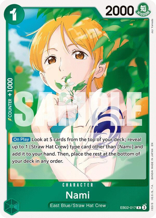 Nami Foil EB02-017 Extra Booster: 25th Anniversary Collection One Piece Raw