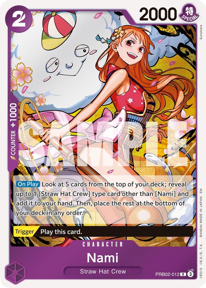 Nami Foil PRB02- 012 Premium Booster The Best Volume 2 One Piece! Raw