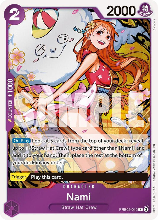 Nami Foil PRB02- 012 Premium Booster The Best Volume 2 One Piece! Raw