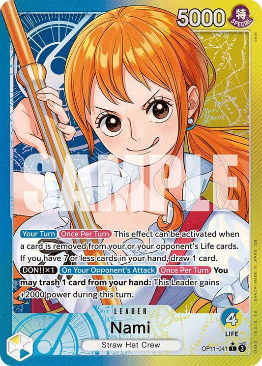 Nami L AA OP11-041 A Fist of Divine Speed One Piece Raw