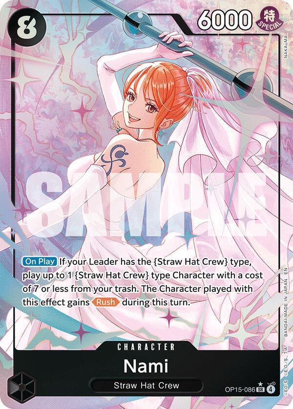 Nami SR AA OP15-086 ONE PIECE! Adventure's on Kami's Island Raw