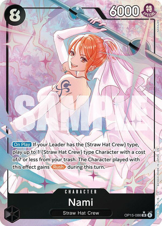 Nami SR AA OP15-086 ONE PIECE! Adventure's on Kami's Island Raw