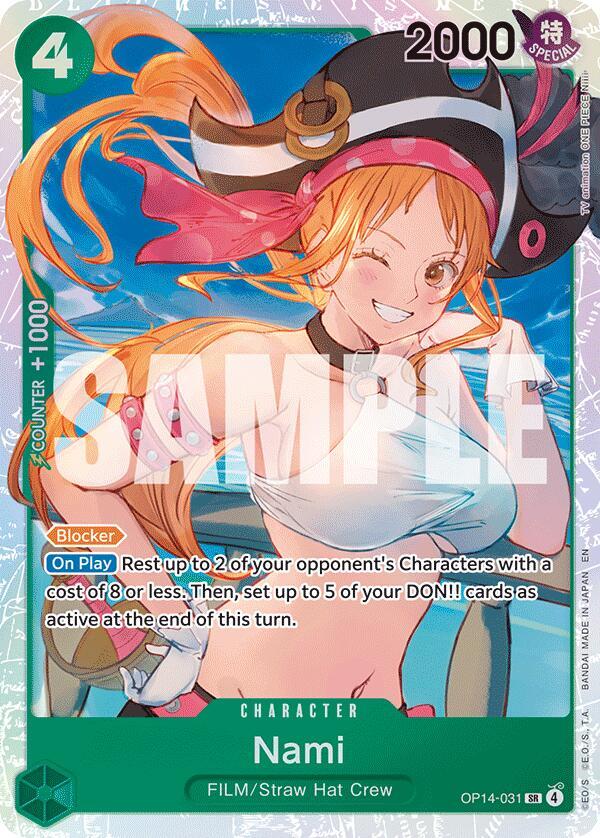 Nami SR OP14-031 The Azure Sea's Seven One Piece Raw