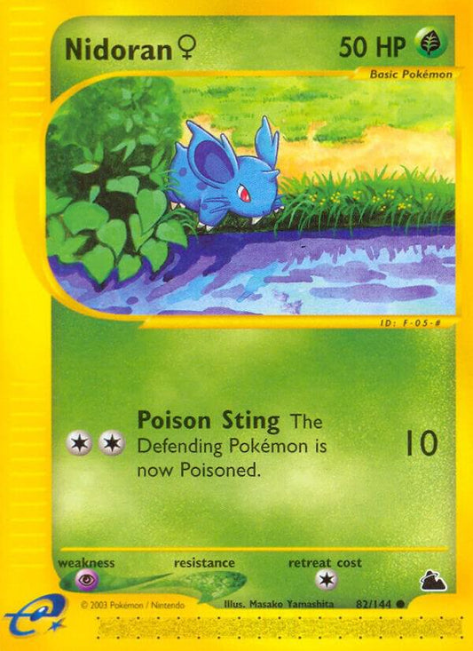 Nidoran 82/144 Pokémon E-Card Series Skyridge Raw
