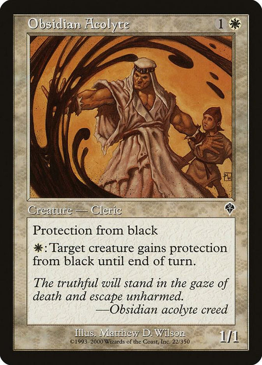 Obsidian Acolyte 22/350 Magic The Gathering Invasion Raw