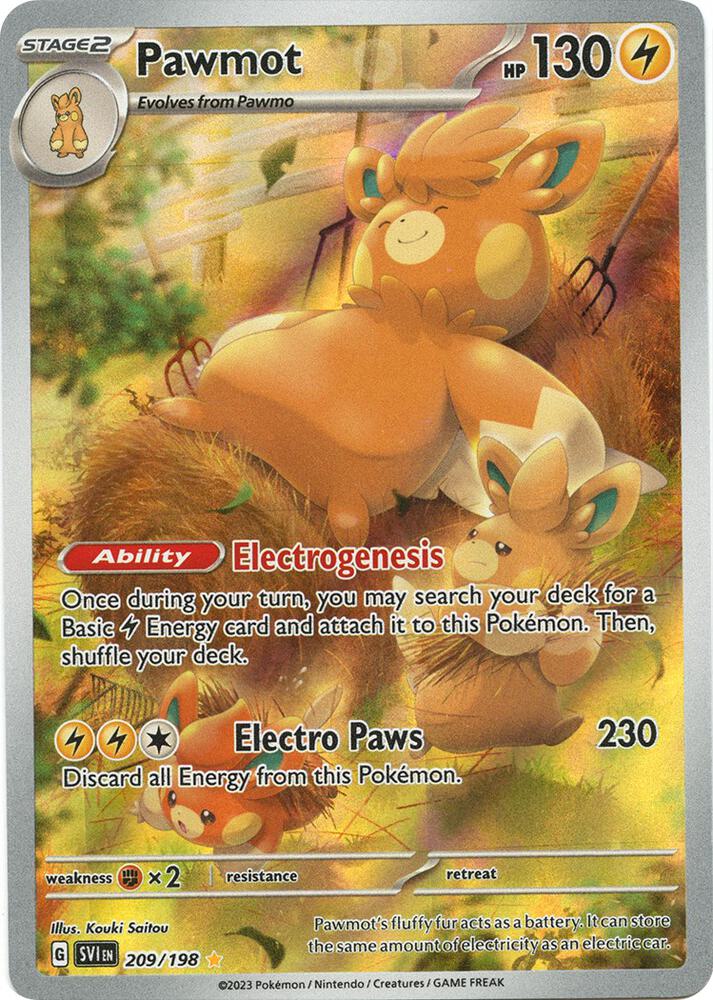 Pawmot 209/198 Pokémon Scarlet & Violet Raw
