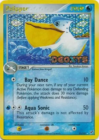 Pelipper 21/207 Reverse Holo Stamped EX Deoxys Pokémon Raw