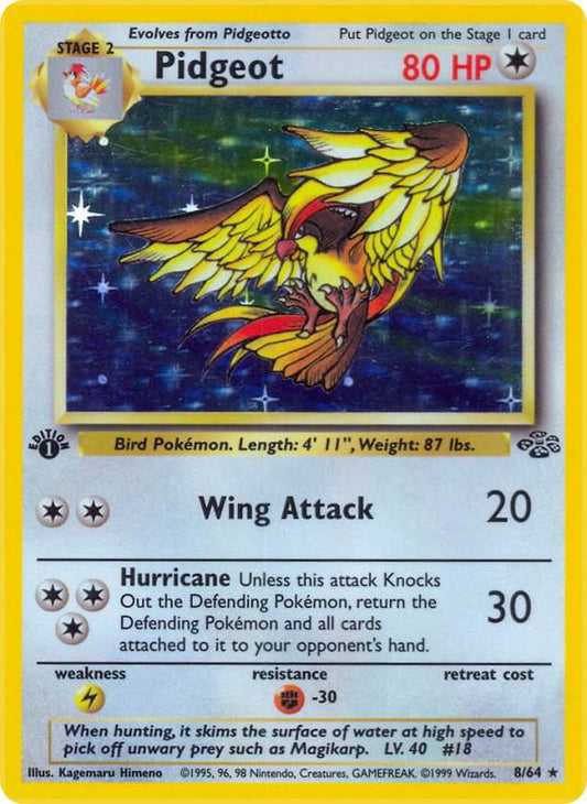 Pidgeot Holo 8/64 Pokémon Jungle Raw