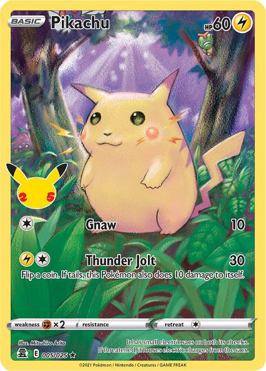 Pikachu 5/25 Pokémon Celebrations Raw