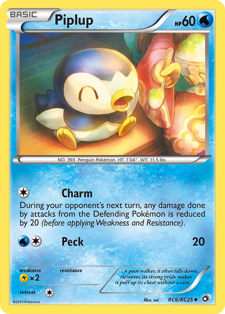 Piplup RC6/RC25 Pokémon Legendary Treasures: Radiant Collection Raw