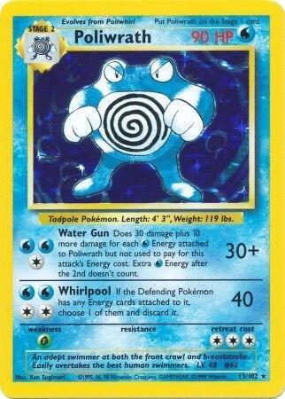 Poliwrath Holo 13/102 Pokémon Base Set Unlimited Raw