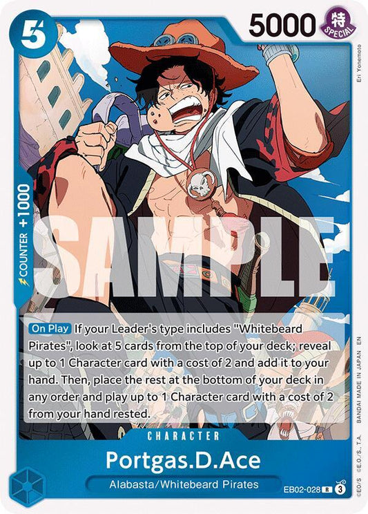Portgas.D.Ace Foil EB02-028 Extra Booster: 25th Anniversary Collection One Piece Raw