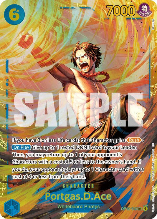 Portgas.D.Ace SEC OP13-119 Carrying on His Will ONE PIECE! Raw