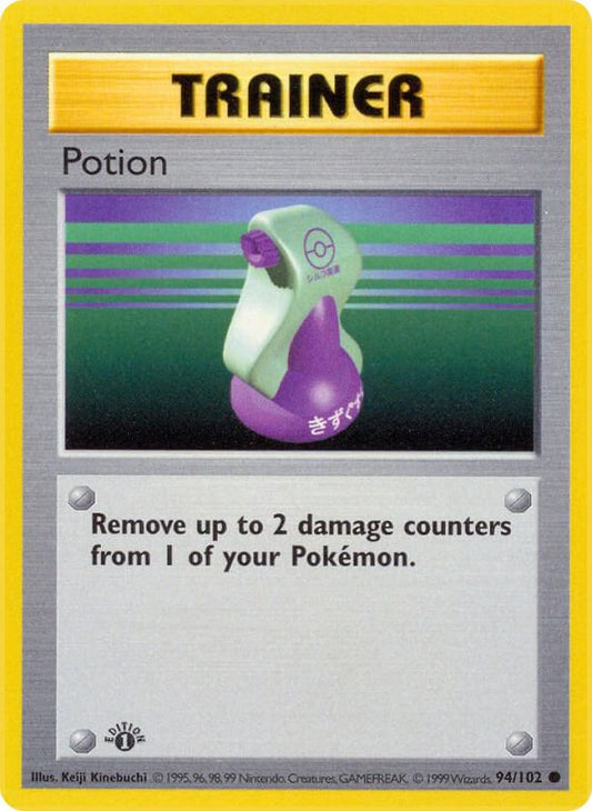 Potion 94/102 Pokémon Base Set Shadowless Raw