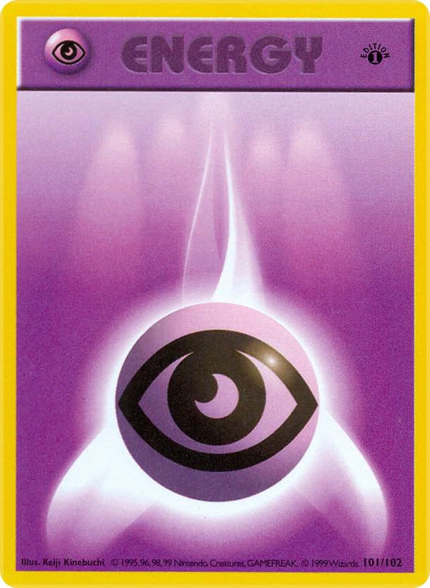 Psychic Energy 101/102 Pokémon Base Set Shadowless Raw