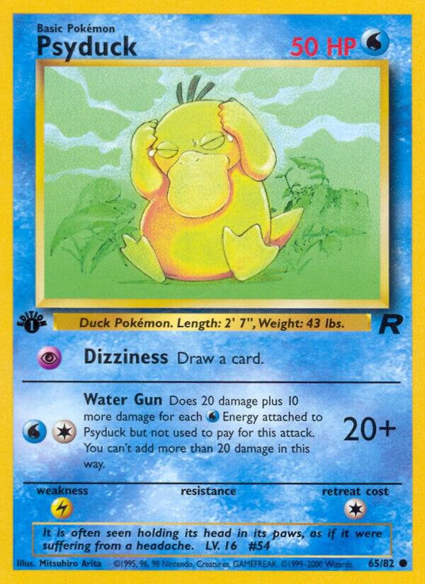 Psyduck 65/82 Pokémon Team Rocket Raw
