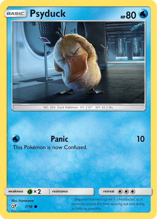 Psyduck Holo 7/18 Pokémon Detective Pikachu Raw