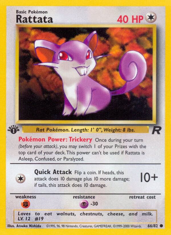 Rattata 66/82 Pokémon Team Rocket Raw