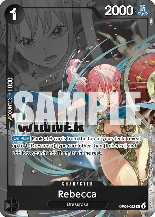 Rebecca OP04-092 Winner Stamp ONE PIECE! Raw