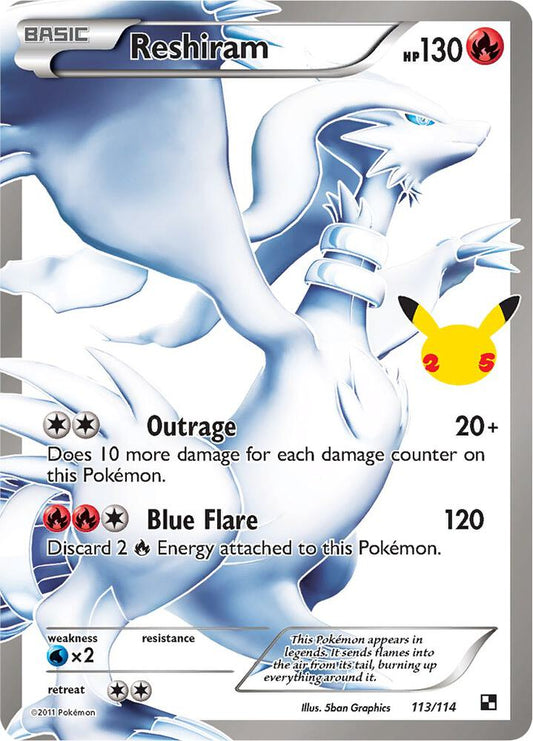 Reshiram Classics Collection 113/114 Pokémon Celebrations Raw