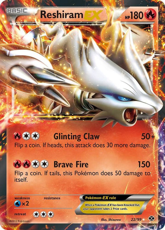 Reshiram EX 22/99 Pokémon Next Destineis Raw