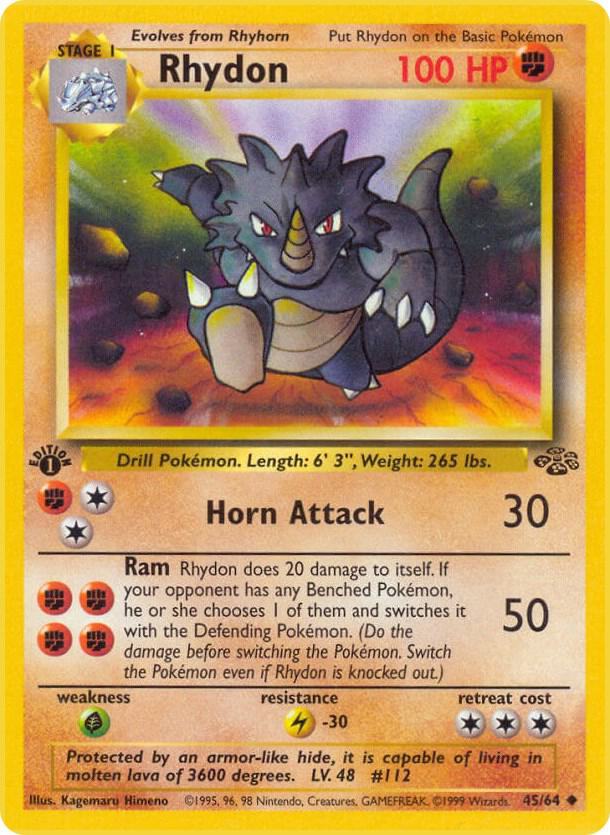 Rhydon 45/64 Pokémon Jungle Raw