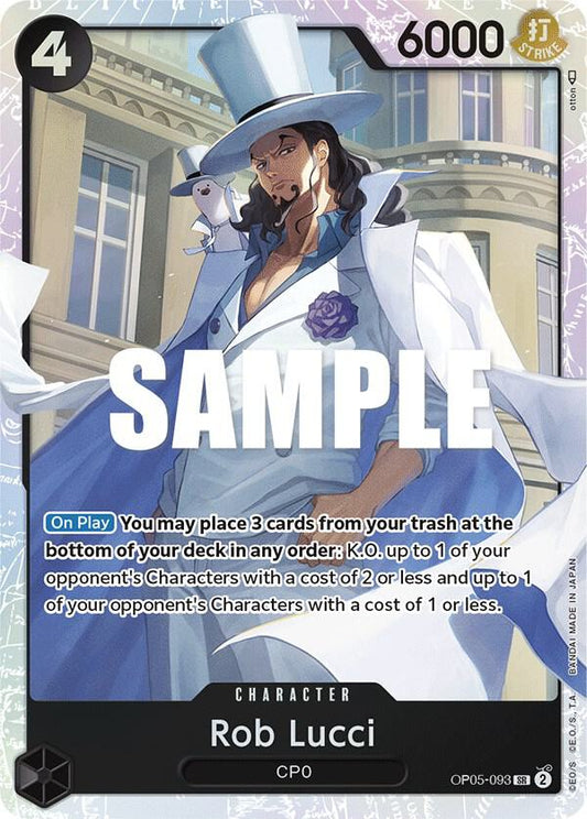 Rob Lucci SR OP05-093 ONE PIECE! Awakening of The New Era Piece Raw
