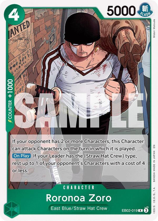 Roronoa Zoro Foil EB02-019 Extra Booster: 25th Anniversary Collection One Piece Raw