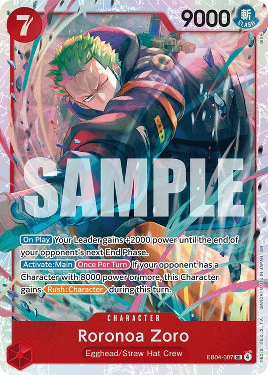 Roronoa Zoro SR EB04-007 ONE PIECE! Extra Booster: Egghead Crisis