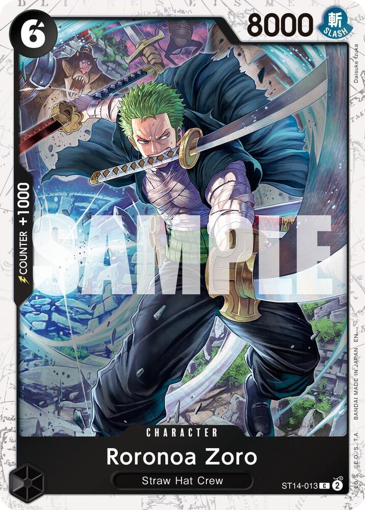 Roronoa Zoro ST14-013 Pirate Foil Premium Booster The Best Volume 2 One Piece! Raw