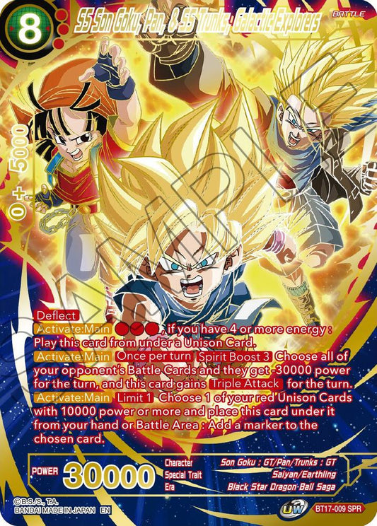SS Son Goku, Pan & SS Trunks BT17-009 Dragon Ball Super Ultimate Squad Raw