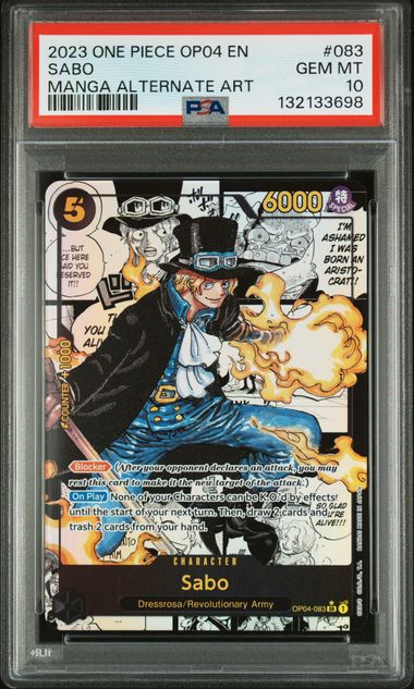 Sabo Manga Alt Art OP04 083 Kingdoms of Intrigue PSA Graded