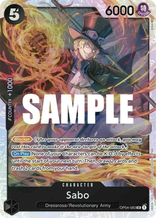 Sabo SR OP04-083 Kingdoms of Intrigue One Piece Raw