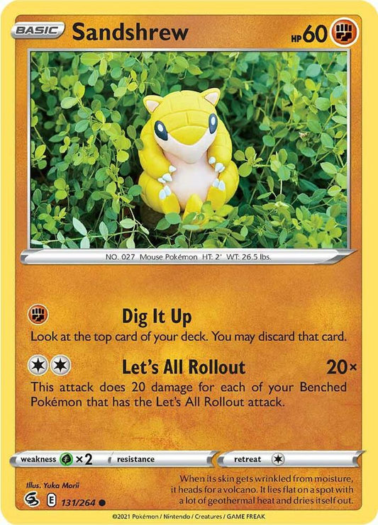 Sandshrew 131/264 Sword & Shield Fusion Strike Pokémon Raw