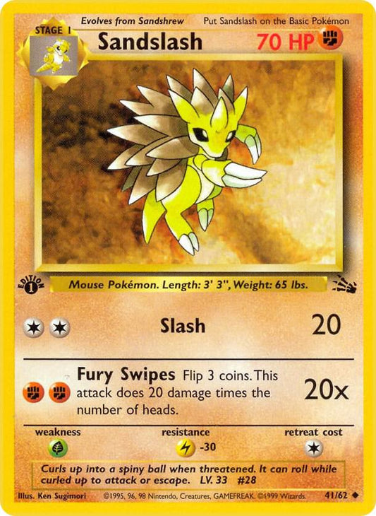 Sandslash 41/62 Pokémon Fossil Raw