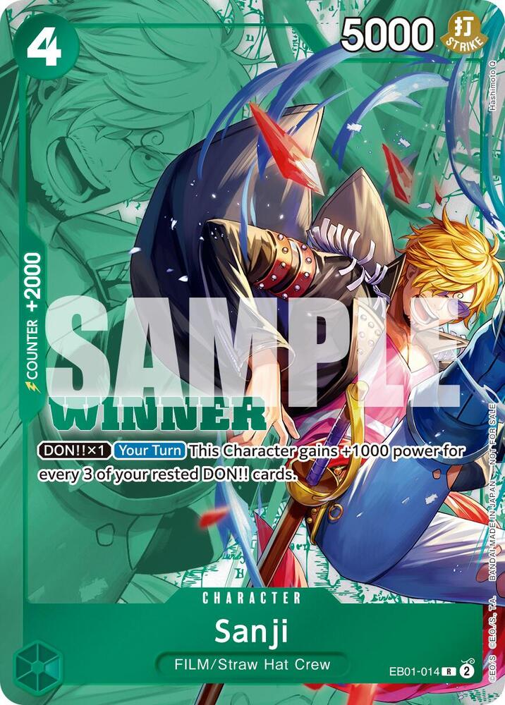 Sanji EB01-014 Winner Stamp ONE PIECE! Raw